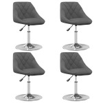 vidaXL Scaune de bucătărie pivotante, 4 buc., gri închis, catifea vidaXL Scaune de bucătărie pivotante, 4 buc., gri închis, catifea