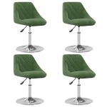 vidaXL Scaune de bucătărie pivotante, 4 buc., verde închis, catifea vidaXL Scaune de bucătărie pivotante, 4 buc., verde închis, catifea