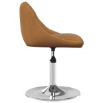 vidaXL Scaune de sufragerie pivotante 6 buc, maro, catifea vidaXL Scaune de sufragerie pivotante 6 buc, maro, catifea