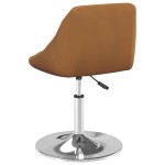 vidaXL Scaune de sufragerie pivotante 6 buc, maro, catifea vidaXL Scaune de sufragerie pivotante 6 buc, maro, catifea