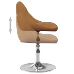 vidaXL Scaune de sufragerie pivotante 6 buc, maro, catifea vidaXL Scaune de sufragerie pivotante 6 buc, maro, catifea