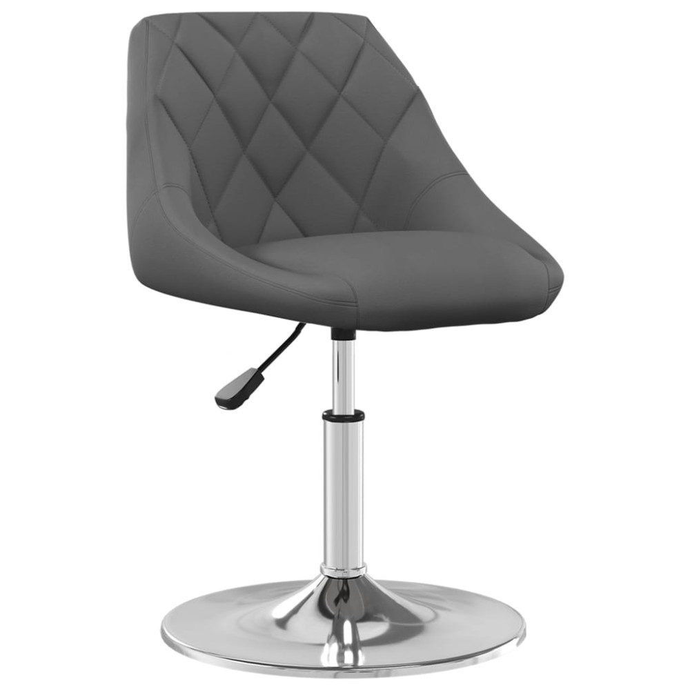 vidaXL Scaune de sufragerie pivotante, 6 buc, gri închis, catifea