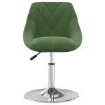 vidaXL Scaune de sufragerie pivotante 6 buc, verde închis, catifea