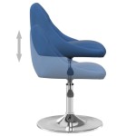 vidaXL Scaune de sufragerie pivotante, 6 buc, albastru, catifea vidaXL Scaune de sufragerie pivotante, 6 buc, albastru, catifea