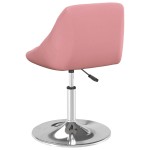 vidaXL Scaune de sufragerie pivotante 6 buc, roz, catifea vidaXL Scaune de sufragerie pivotante 6 buc, roz, catifea