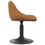 vidaXL Scaune de masă pivotante, 4 buc., maro, catifea