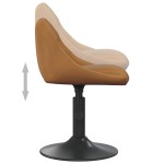 vidaXL Scaune de masă pivotante, 4 buc., maro, catifea