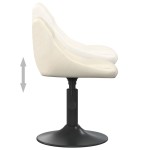 vidaXL Scaune de masă pivotante, 4 buc., crem, catifea vidaXL Scaune de masă pivotante, 4 buc., crem, catifea
