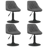 vidaXL Scaune de bucătărie pivotante, 4 buc., gri închis, catifea vidaXL Scaune de bucătărie pivotante, 4 buc., gri închis, catifea