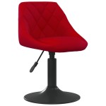vidaXL Scaune de masă pivotante, 4 buc., roșu vin, catifea vidaXL Scaune de masă pivotante, 4 buc., roșu vin, catifea
