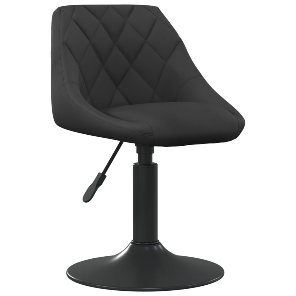 vidaXL Scaune de sufragerie pivotante 6 buc, negru, catifea