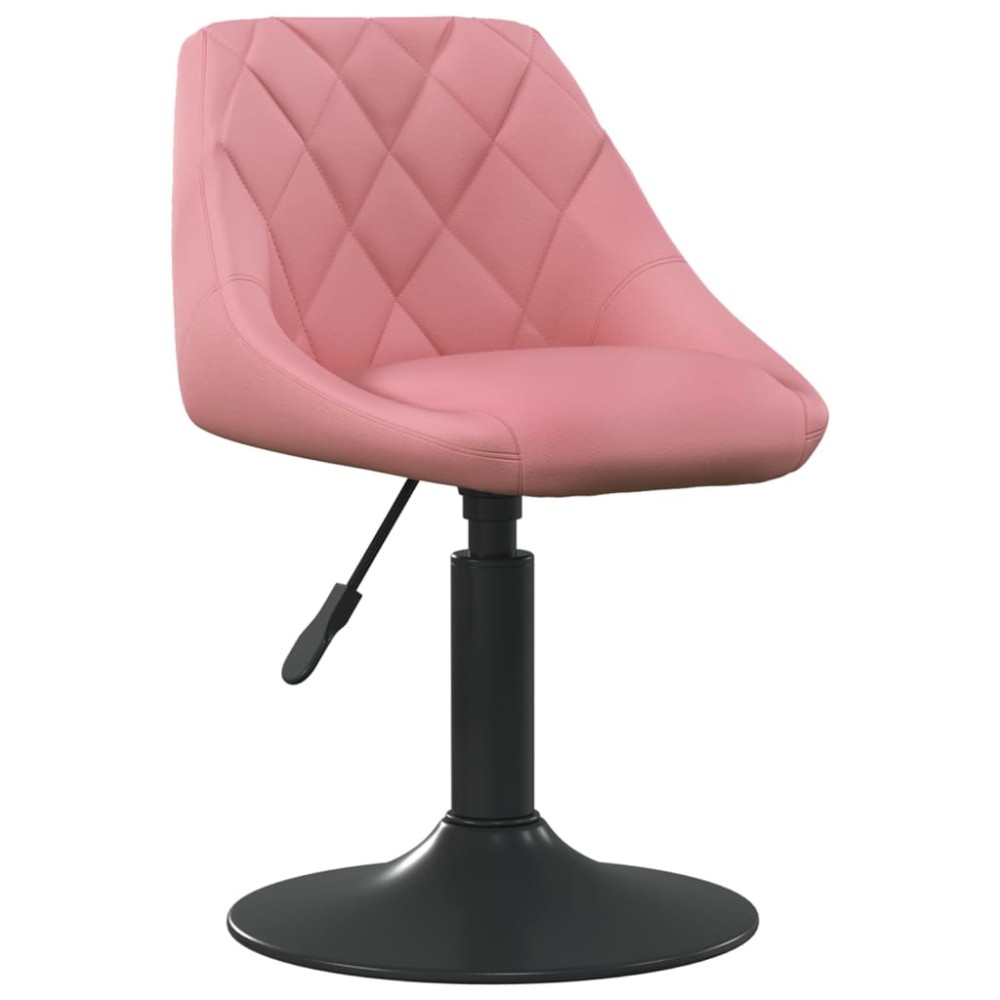 vidaXL Scaune de sufragerie pivotante 6 buc, roz, catifea