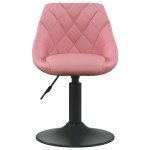 vidaXL Scaune de sufragerie pivotante 6 buc, roz, catifea vidaXL Scaune de sufragerie pivotante 6 buc, roz, catifea