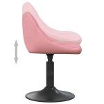 vidaXL Scaune de sufragerie pivotante 6 buc, roz, catifea vidaXL Scaune de sufragerie pivotante 6 buc, roz, catifea
