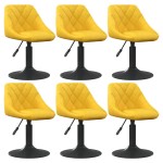 vidaXL Scaune de bucătărie, 6 buc., galben muștar, catifea vidaXL Scaune de bucătărie, 6 buc., galben muștar, catifea