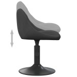 vidaXL Scaun de masă, negru, catifea vidaXL Scaun de masă, negru, catifea
