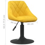 vidaXL Scaun de bucătărie, galben muștar, catifea vidaXL Scaun de bucătărie, galben muștar, catifea