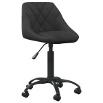 vidaXL Scaun de birou, negru, catifea vidaXL Scaun de birou, negru, catifea