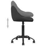 vidaXL Scaun de birou, negru, catifea vidaXL Scaun de birou, negru, catifea