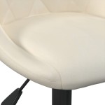 vidaXL Scaun de birou, crem, catifea vidaXL Scaun de birou, crem, catifea