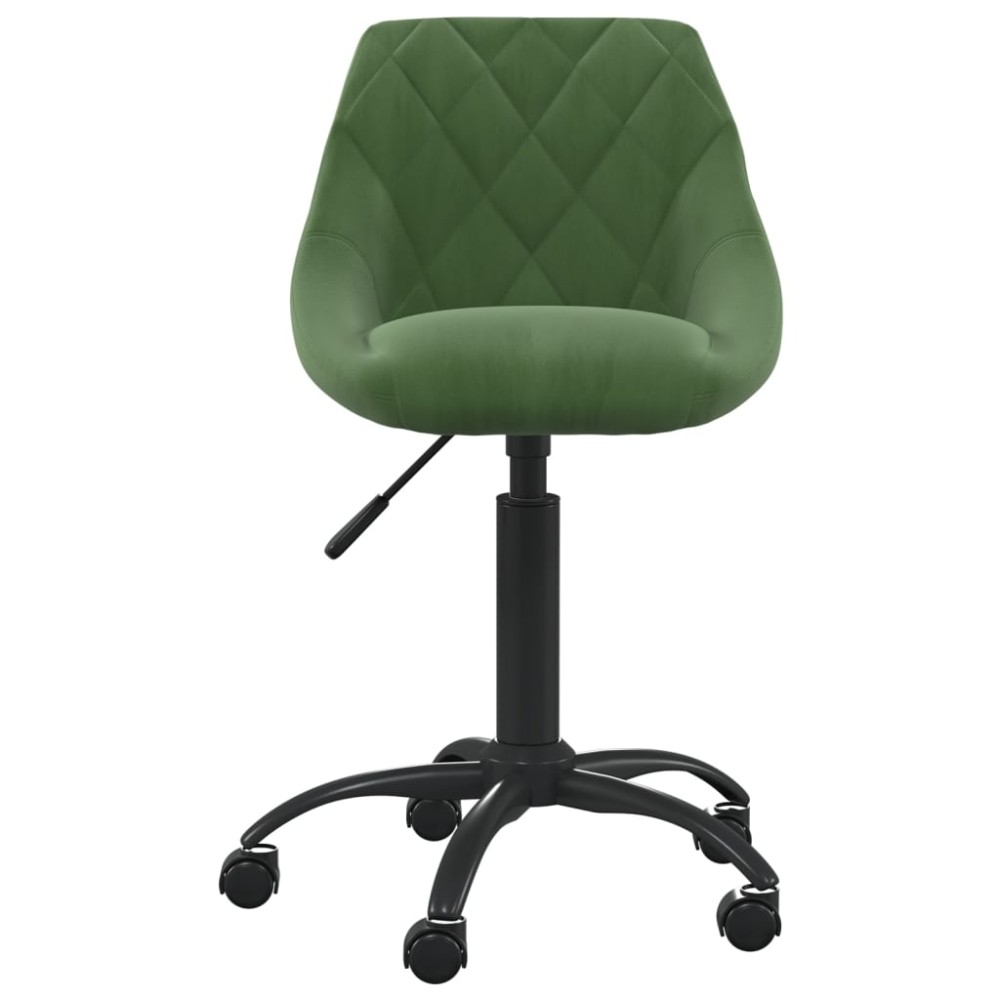 vidaXL Scaun de birou pivotant, verde închis, catifea