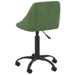 vidaXL Scaun de birou pivotant, verde închis, catifea vidaXL Scaun de birou pivotant, verde închis, catifea