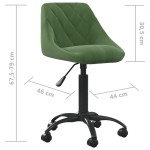 vidaXL Scaun de birou pivotant, verde închis, catifea vidaXL Scaun de birou pivotant, verde închis, catifea