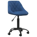 vidaXL Scaun de birou, albastru, catifea vidaXL Scaun de birou, albastru, catifea
