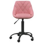 vidaXL Scaun de birou, roz, catifea vidaXL Scaun de birou, roz, catifea