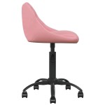 vidaXL Scaun de birou, roz, catifea vidaXL Scaun de birou, roz, catifea