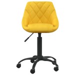 vidaXL Scaun de birou, galben muștar, catifea vidaXL Scaun de birou, galben muștar, catifea