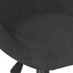 vidaXL Scaun de masă pivotant, negru, catifea vidaXL Scaun de masă pivotant, negru, catifea