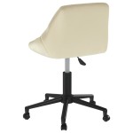 vidaXL Scaun de masă pivotant, crem, catifea vidaXL Scaun de masă pivotant, crem, catifea