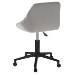 vidaXL Scaun de masă pivotant, gri deschis, catifea vidaXL Scaun de masă pivotant, gri deschis, catifea