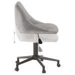 vidaXL Scaun de masă pivotant, gri deschis, catifea vidaXL Scaun de masă pivotant, gri deschis, catifea