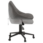 vidaXL Scaun de masă pivotant, gri închis, catifea vidaXL Scaun de masă pivotant, gri închis, catifea