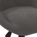 vidaXL Scaun de masă pivotant, gri închis, catifea vidaXL Scaun de masă pivotant, gri închis, catifea