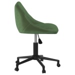 vidaXL Scaun de masă pivotant, verde închis, catifea (335487) vidaXL Scaun de masă pivotant, verde închis, catifea (335487)