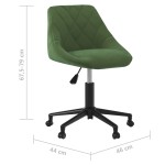 vidaXL Scaun de masă pivotant, verde închis, catifea (335487) vidaXL Scaun de masă pivotant, verde închis, catifea (335487)