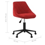 vidaXL Scaun de masă pivotant, roșu vin, catifea vidaXL Scaun de masă pivotant, roșu vin, catifea