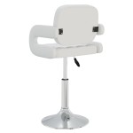 vidaXL Scaune de masă pivotante, 4 buc., alb, piele ecologică vidaXL Scaune de masă pivotante, 4 buc., alb, piele ecologică