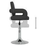 vidaXL Scaune de bucătărie pivotante, 4 buc., negru, piele ecologică vidaXL Scaune de bucătărie pivotante, 4 buc., negru, piele ecologică