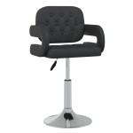 vidaXL Scaune de bucătărie pivotante, 6 buc., negru, piele ecologică
