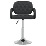 vidaXL Scaune de bucătărie pivotante, 6 buc., negru, piele ecologică