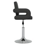 vidaXL Scaune de bucătărie pivotante, 6 buc., negru, piele ecologică