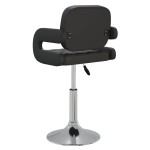 vidaXL Scaune de bucătărie pivotante, 6 buc., negru, piele ecologică