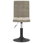 vidaXL Scaune de masă pivotante, 4 buc., gri deschis, catifea