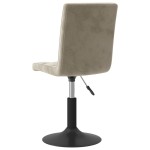 vidaXL Scaune de masă pivotante, 4 buc., gri deschis, catifea