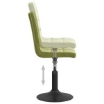 vidaXL Scaune de bucătărie pivotante, 4 buc., verde deschis, catifea