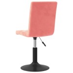 vidaXL Scaune de sufragerie pivotante 6 buc, roz, catifea vidaXL Scaune de sufragerie pivotante 6 buc, roz, catifea